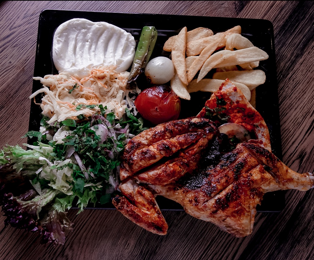 Halbes Hähnchen gegrillt